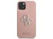 Guess 4G Metal Logo Saffiano Backcover für das iPhone 13 Mini - Rosa