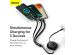 Baseus Bright Mirror 2 Series 3-in-1 ausziehbares Schnellladekabel – USB-C zu USB-C / Lightning / Micro-USB – 100 Watt – Schwarz