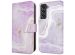 iMoshion Design Klapphülle für das Samsung Galaxy S21 FE - Purple Marble