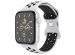 iMoshion Sportarmband⁺ für die Apple Watch Series 1-9 / SE / Ultra (2) - 42/44/45/49 mm - Größe S/M - Pure Platinum & Black