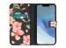 iMoshion Design TPU Klapphülle für das iPhone 14 - Blossom Watercolor Black