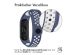 iMoshion Silikonband Sport für das Xiaomi Mi Band 7 - Blau / Weiß
