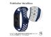 iMoshion Silikonband Sport für das Xiaomi Mi Band 5 / 6 - Blau / Weiß
