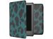 iMoshion Design Slim Hard Case Sleepcover für das Amazon Kindle 10 - Green Leopard