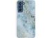 Selencia Maya Fashion Backcover Samsung Galaxy S21 FE - Marble Blue