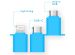 iMoshion 3-in-1 Ventilator für Smartphones Lightning, USB-C & Micro-USB - Blau