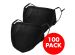 iMoshion 100 pack - ﻿Wiederverwendbarer, waschbarer Mundschutz aus 3-lagigem Baumwollgewebe - Schwarz