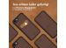 Accezz Premium Leather Card Slot Back Cover für das iPhone SE (2022 / 2020) / 8 / 7 / 6(s) - Braun