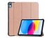 iMoshion Trifold Klapphülle für das iPad 10 (2022) 10.9 Zoll - Rose Gold