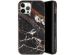 Selencia Aurora Fashion Back Case für das iPhone 12 (Pro) - ﻿Strapazierfähige Hülle - 100 % recycelt - Schwarzer Marmor