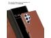 Selencia Echtleder Klapphülle für das Samsung Galaxy S22 Ultra - Hellbraun