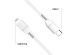iMoshion ﻿Lightning- auf USB-C-Kabel – nicht MFi-zertifiziert  – Geflochtenes Gewebe  – 3 m – Weiß
