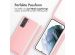 iMoshion Silikonhülle mit Band für das Samsung Galaxy S21 - Rosa