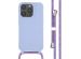 iMoshion Silikonhülle mit Band für das iPhone 14 Pro - Violett