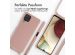 iMoshion Silikonhülle mit Band für das Samsung Galaxy A12 - Sand Pink