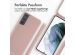 iMoshion Silikonhülle mit Band für das Samsung Galaxy S21 - Sand Pink