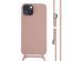 iMoshion Silikonhülle mit Band für das iPhone 14 - Sand Pink