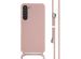 iMoshion Silikonhülle mit Band für das Samsung Galaxy S23 Plus - Sand Pink