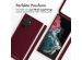 iMoshion Silikonhülle mit Band für das Samsung Galaxy S22 Ultra - Dunkelrot