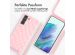 iMoshion Silikonhülle design mit Band für das Samsung Galaxy S20 - Retro Pink