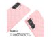 iMoshion Silikonhülle design mit Band für das Samsung Galaxy S21 - Retro Pink