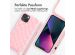 iMoshion Silikonhülle design mit Band für das iPhone 13 - Retro Pink
