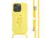 iMoshion Silikonhülle design mit Band für das iPhone 14 Pro - Flower Yellow