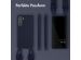 Selencia Silikonhülle mit abnehmbarem Band für das Samsung Galaxy S21 FE - Dunkelblau