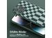 Selencia Silikonhülle design mit abnehmbarem Band für das iPhone 14 Pro Max - Irregular Check Green