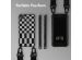 Selencia Silikonhülle design mit abnehmbarem Band für das iPhone SE (2022 / 2020) / 8 / 7 - Irregular Check Black