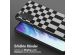 Selencia Silikonhülle design mit abnehmbarem Band für das Samsung Galaxy S21 FE - Irregular Check Black