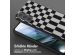 Selencia Silikonhülle design mit abnehmbarem Band für das Samsung Galaxy S21 - Irregular Check Black
