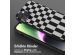 Selencia Silikonhülle design mit abnehmbarem Band für das iPhone 14 Plus - Irregular Check Black