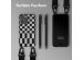 Selencia Silikonhülle design mit abnehmbarem Band für das iPhone 14 Pro Max - Irregular Check Black