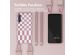 Selencia Silikonhülle design mit abnehmbarem Band für das Samsung Galaxy A34 (5G) - Irregular Check Sand Pink