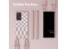 Selencia Silikonhülle design mit abnehmbarem Band für das Samsung Galaxy A53 - Irregular Check Sand Pink