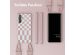Selencia Silikonhülle design mit abnehmbarem Band für das Samsung Galaxy A54 (5G) - Irregular Check Sand Pink