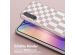 Selencia Silikonhülle design mit abnehmbarem Band für das Samsung Galaxy A54 (5G) - Irregular Check Sand Pink