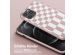 Selencia Silikonhülle design mit abnehmbarem Band für das iPhone 12 Pro Max - Irregular Check Sand Pink
