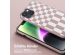Selencia Silikonhülle design mit abnehmbarem Band für das iPhone 14 - Irregular Check Sand Pink