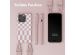 Selencia Silikonhülle design mit abnehmbarem Band für das iPhone 14 Pro - Irregular Check Sand Pink