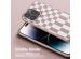 Selencia Silikonhülle design mit abnehmbarem Band für das iPhone 14 Pro Max - Irregular Check Sand Pink