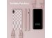 Selencia Silikonhülle design mit abnehmbarem Band für das iPhone Xr - Irregular Check Sand Pink