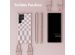 Selencia Silikonhülle design mit abnehmbarem Band für das Samsung Galaxy S22 Ultra - Irregular Check Sand Pink