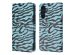 iMoshion ﻿Design Klapphülle für das Samsung Galaxy A34 (5G) - Black Blue Stripes