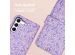 iMoshion ﻿Design Klapphülle für das Samsung Galaxy S22 - Purple White Flowers