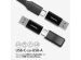 iMoshion  2x USB-A 3.1 (Stecker)-auf-USB-C (Buchse)-Adapter – OTG – Schwarz