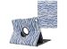 iMoshion 360° drehbare Design Klapphülle für das Samsung Galaxy Tab A9 Plus - White Blue Stripes