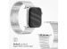 Selencia Gliederarmband aus Edelstahl für die Apple Watch Series 1-9 / SE – 38/40/41 mm – Silber