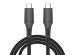 iMoshion USB-C-auf-USB-C-Kabel – 100 Watt – 2 Meter – Schwarz